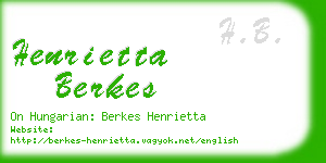 henrietta berkes business card